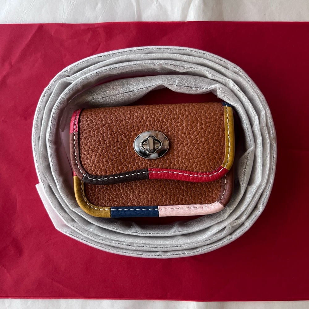 🦁 COACH COACHTOPIA WAVY WALLET WITH  COLORFUL BINDING IN UPCRAFTED LEATHER 🦁 - Picture 4 of 16